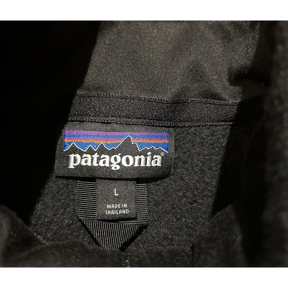 Patagonia Better Sweater Mens L Black 1/4 Zip Fleece Sweatshirt Company Branded - Picture 2 of 9